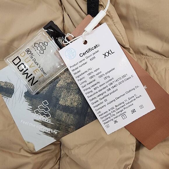 Idomosee Size XXL Women's Down Jacket - Winter Hooded Short Puffy Packable Jacke - Picture 7 of 12